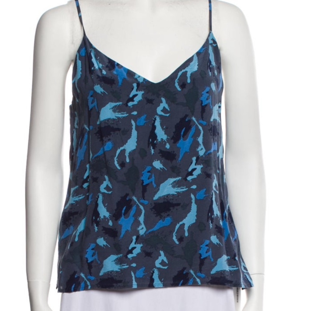 Blue and Black L’Agence Silk Camisole/Tank (matching blouse also available)